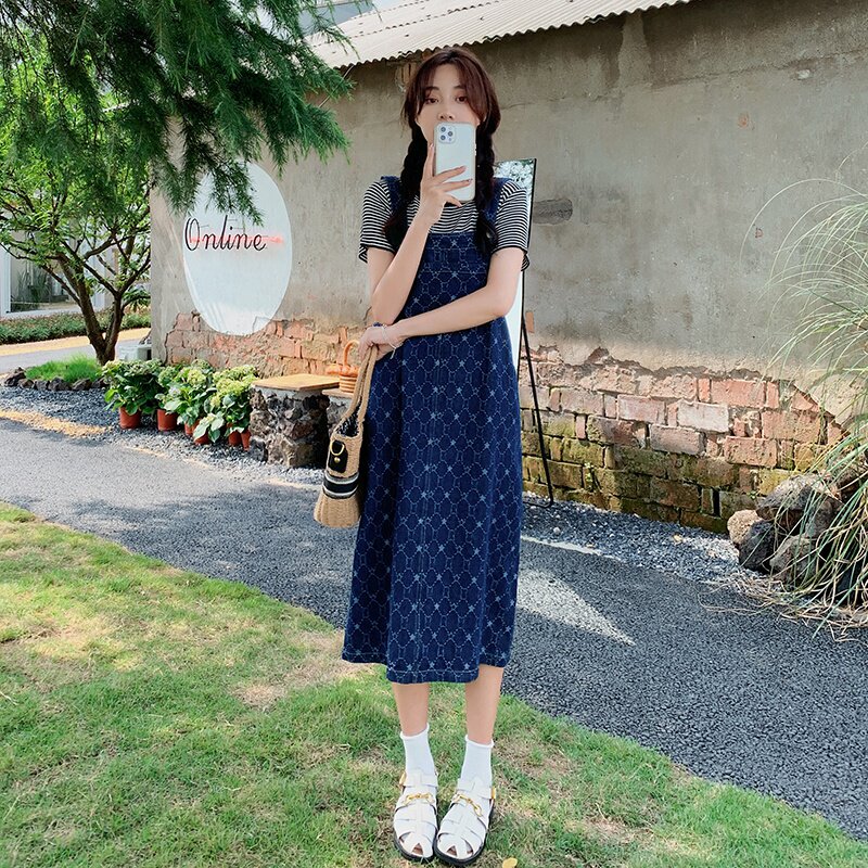 档口现货数据特别好减龄牛仔背带裙317-MY8920-P95-K148，女装连衣裙，浙宝185