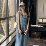 现货牛仔背带连衣裙185-8563-P95-K148，女装连衣裙，浙宝185