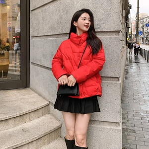 现货90绒白鸭绒抗寒抗短款冻羽绒服女317-MY8819-P190-K298图片