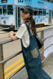 现货牛仔背带撞色连衣裙185-8515-P95-K148，女装连衣裙，浙宝185