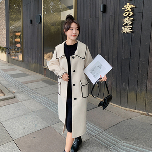 现货 70毛双面呢羊绒毛呢大衣女185-9932-P270-K438图片