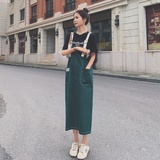 现货新款减龄显瘦背带裙夏装休闲连衣裙317-MY8031-P85-K138，女装连衣裙，浙宝185