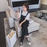 现货明线牛仔背带裤高腰显瘦连体裤女185-MY8020-P95-K148，女装牛仔裤，浙宝185