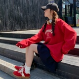 现货红色卫衣大185-8507，女装卫衣/绒衫，浙宝185