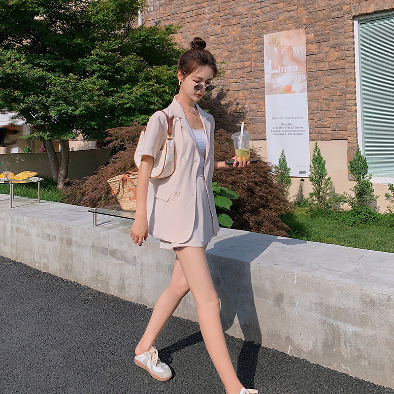 现货新款休闲西装套装女短袖短裤夏装西服317-MY8029-P115-K178,女装西装,浙宝185