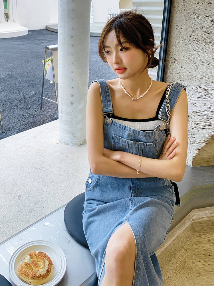 现货夏季减龄牛仔背带裙连衣裙185-MY8866-P95-K148,女装连衣裙,浙宝185
