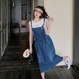 现货水洗牛仔减龄气质背带裙185-8550-P95-K148，女装连衣裙，浙宝185