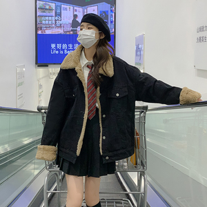 现货 牛仔夹克兔毛内胆羊羔毛外套女185-9986-P185-K268图片