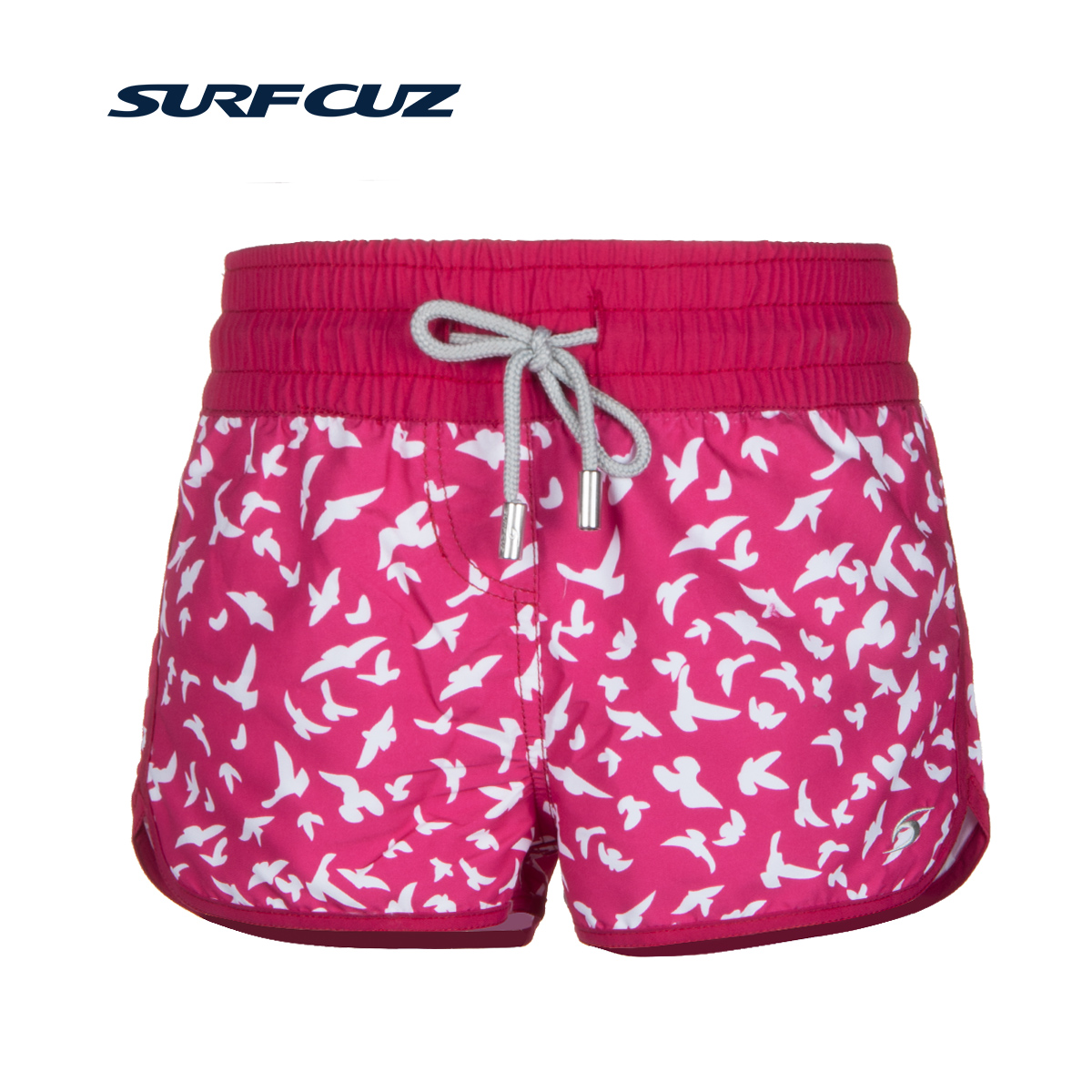 surfcuz 母女款海鸥图案沙滩裤速干女童短裤夏季海边度假女士