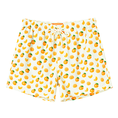 surfcuz男士速干可下水大码宽松海边度假浅黄色印花沙滩裤