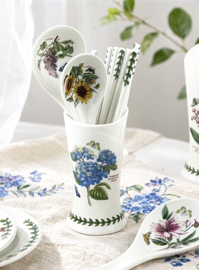 波特美林田园陶瓷花瓶餐具收纳