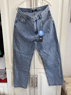 水洗精致男休闲长裤 复古简约刺绣直筒牛仔长裤 春夏经典 森马牛仔裤