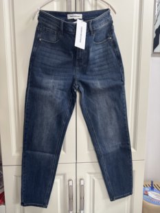 腰绳松紧锥形裤 完美弹舒适牛仔休闲裤 潮 春秋季 国货美特斯男牛仔裤