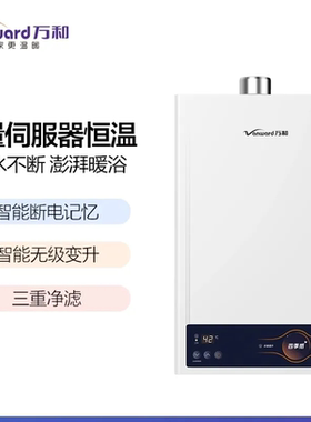 万和JSQ24-12W5即热式燃气热水器12升家用天然气水伺服恒温强排式