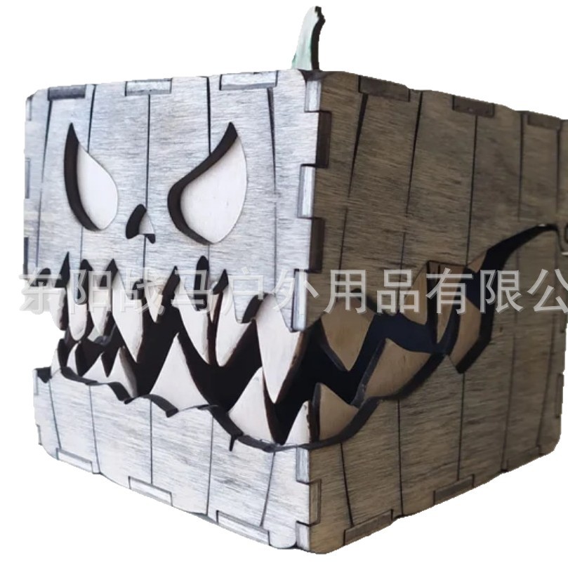 跨境万圣节装饰摆件木制