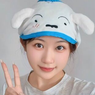 软萌可爱蜡笔小新干发帽柔软毛绒吸水毛巾ins卡通小白保暖干发巾