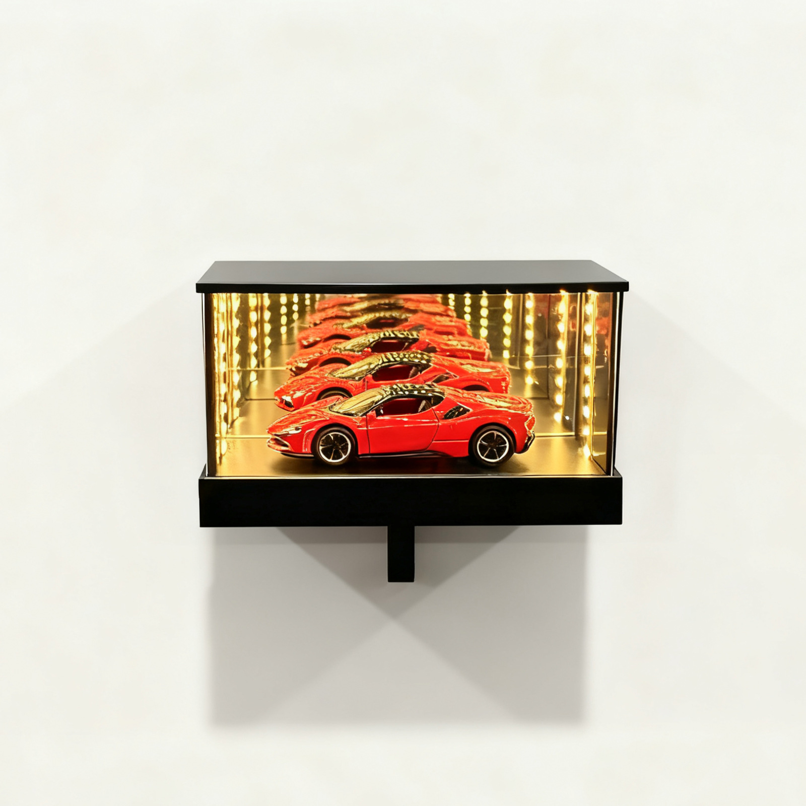 跨境爆款 Infinity LED Garage Key Holder 纵深镜面车库钥匙挂架