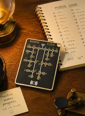 跨境新品Morse Code Trainer Card Pro LED Edition 摩斯训练卡