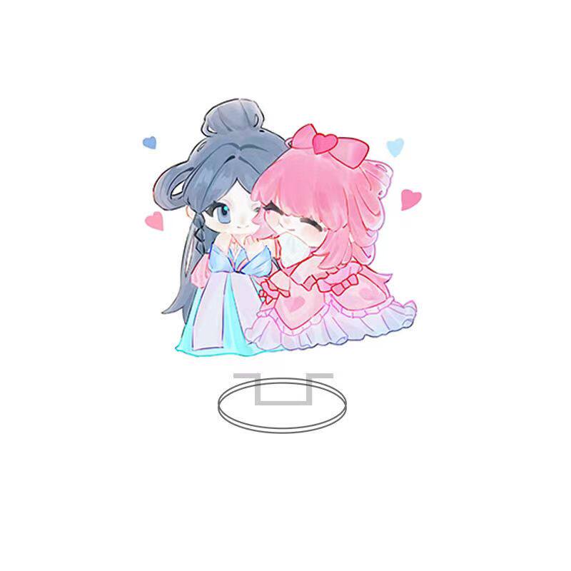 叶罗丽乐公主情公主q版亚克力立牌弹簧摇摇乐桌面摆件钥匙扣挂件