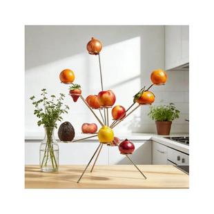 跨境Exploding Fruit Bowl简约金属水果盘摆件装饰品
