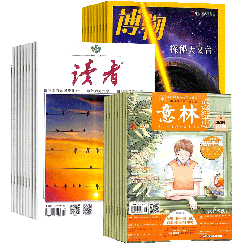 博物+读者+意林少年版杂志组合
