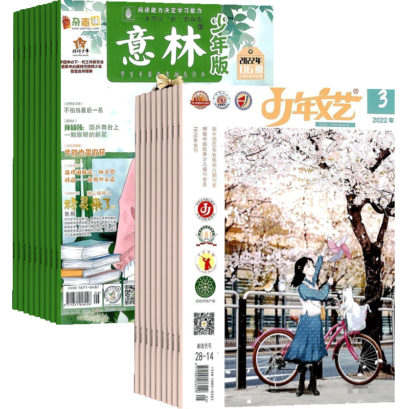意林少年版加文艺组合六月订杂志