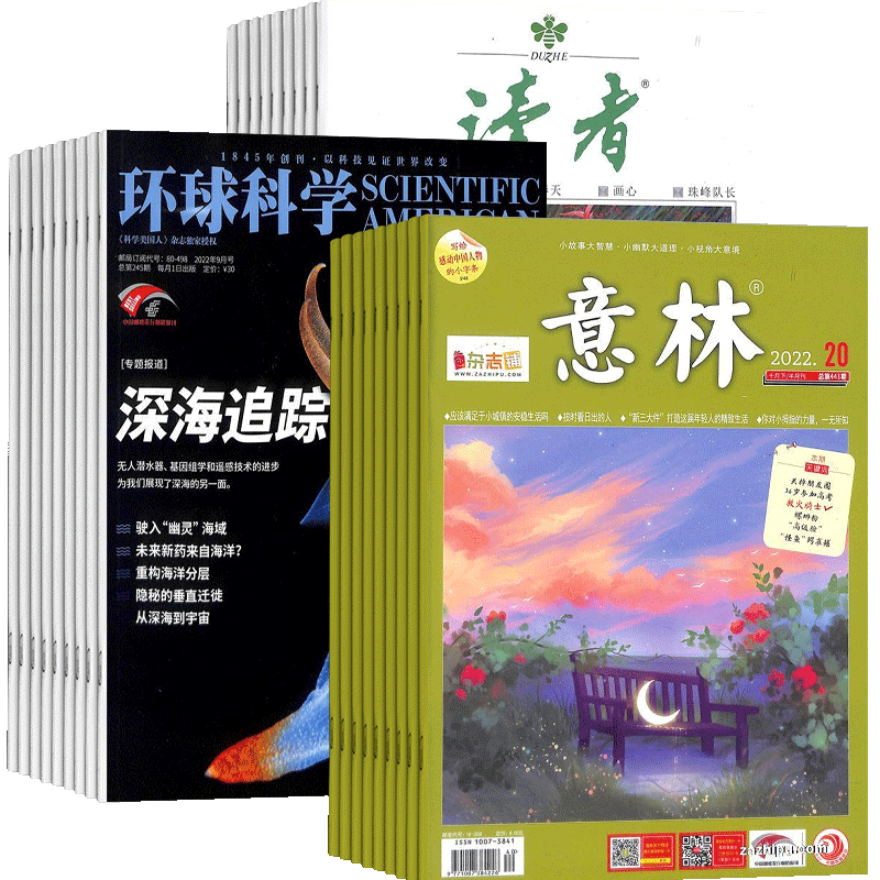 读者+环球科学+意林杂志组合