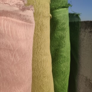 桉树叶纹天丝提花仿草木染飘逸软垂透气汉服民族服舞蹈服茶服布料