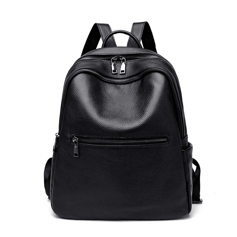 头层牛皮休闲简约风真皮双肩包女大容量轻便通勤背包百搭时尚,箱包皮具/热销女包/男包,双肩背包,淘宝优惠券,粉丝福利购,淘宝优惠卷