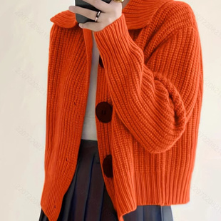 大码 Cardigan 休闲大翻领针织开衫 女宽松时尚 外套 jacket欧美新款