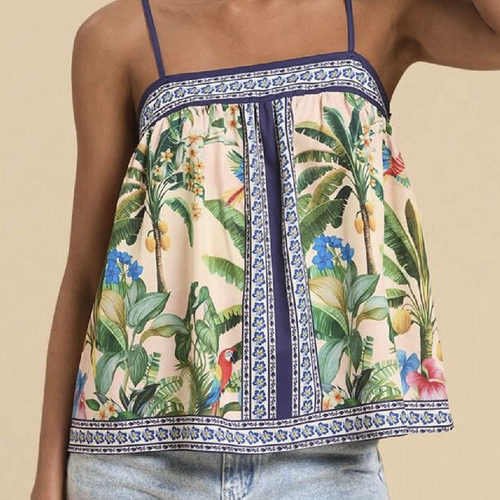 欧美印花春夏个性百搭背心吊带