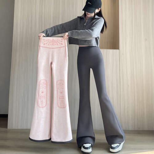 微喇裤女2025新款鲨鱼裤外穿秋冬