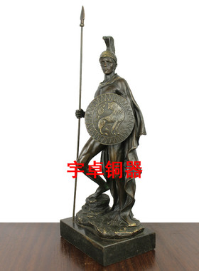 雕塑黄铜武士欧式风摆件