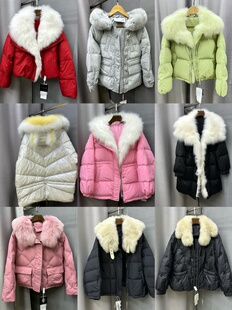 狐狸毛领短款 2025新款 羽绒服外套白鸭绒加厚保暖大衣 49号