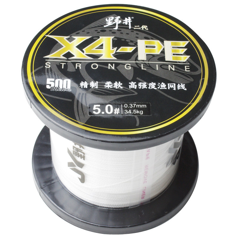 野井二代4编大力马500米pe线鱼线编织撒网线专用进口原丝原装正品