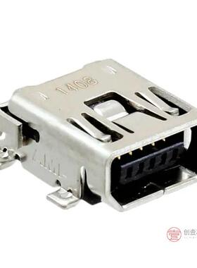 原装1734328-1全新CONN RCPT USB2.0 MINI AB SMD R/A正品