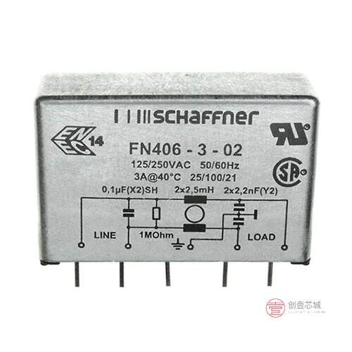 原装正品FN406-3-02全新LINE FILTER 250VAC 3A TH