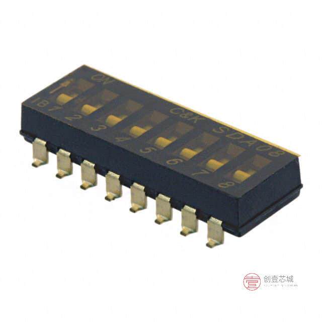 原装SDA08H0SBR全新SWITCH SLIDE DIP SPST 25MA 24V正品