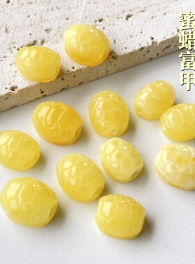 天然蜜蜡琥珀富甲背云原矿保真