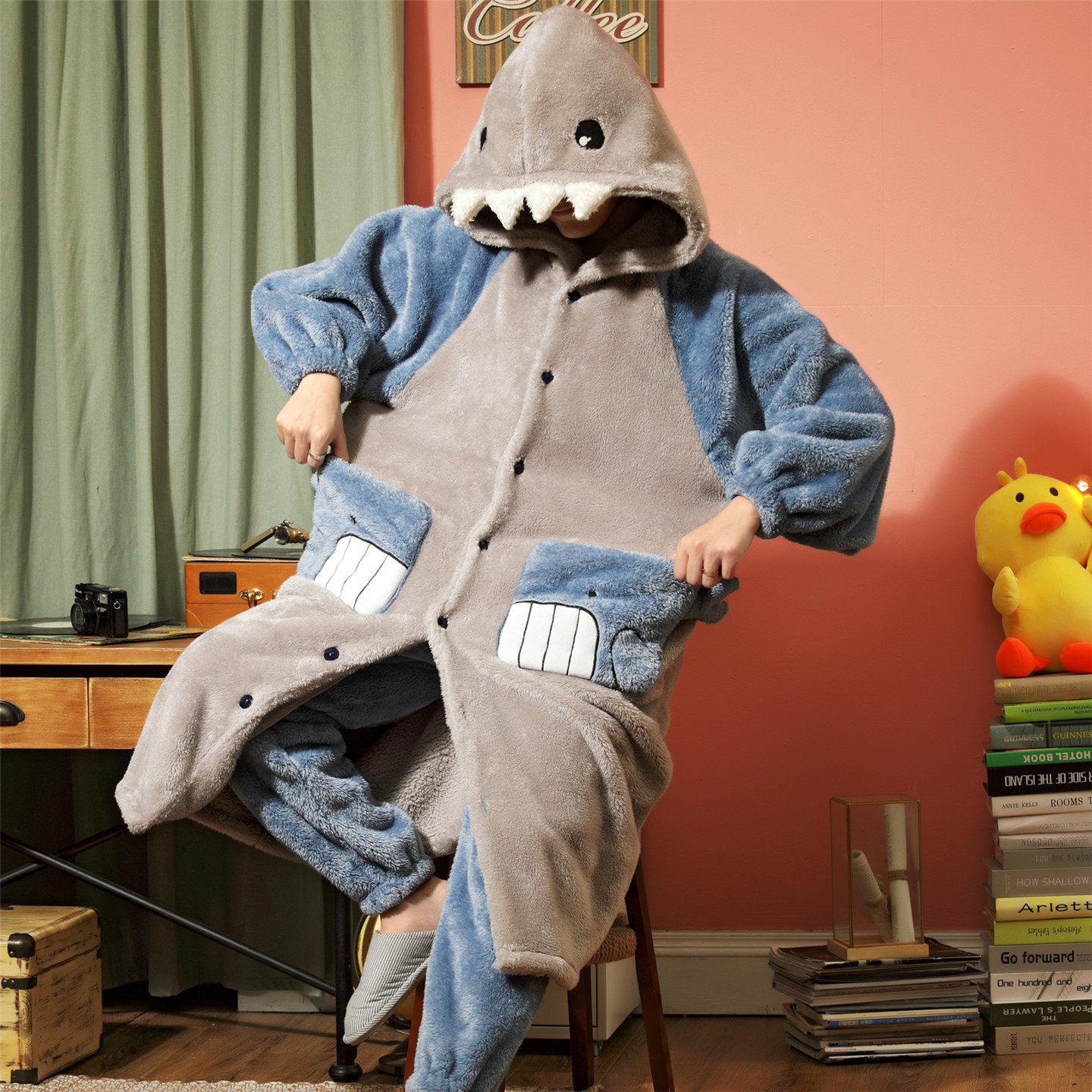 青少年睡衣男生秋冬季珊瑚绒大童男孩学生加大加肥家居服睡袍套装