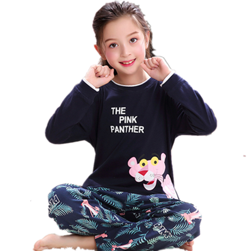 儿童睡衣女童春秋长袖纯棉少女孩本命年睡衣大红色喜庆家居服套装
