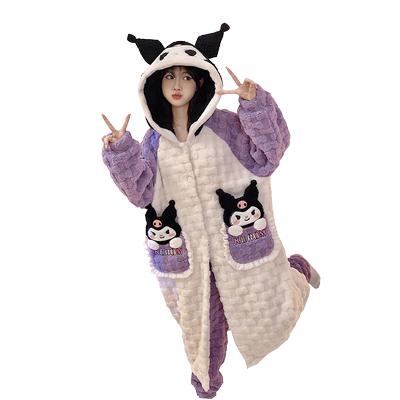 努比努米睡衣女珊瑚绒法兰绒