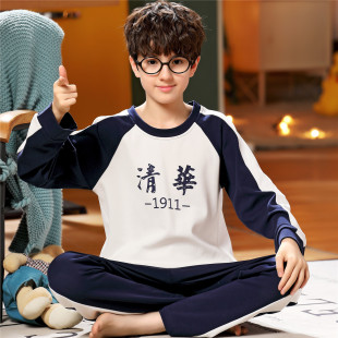 家居服套装 小男孩中大童全棉卡通薄款 春秋季 儿童睡衣男童纯棉长袖