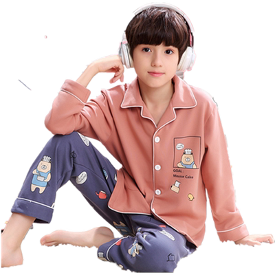 青少年纯棉长袖初中学生家居服