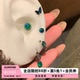 Pink Daily复古祖母绿水滴耳圈迷你澳宝圆球耳骨钉蝴蝶耳环耳饰女