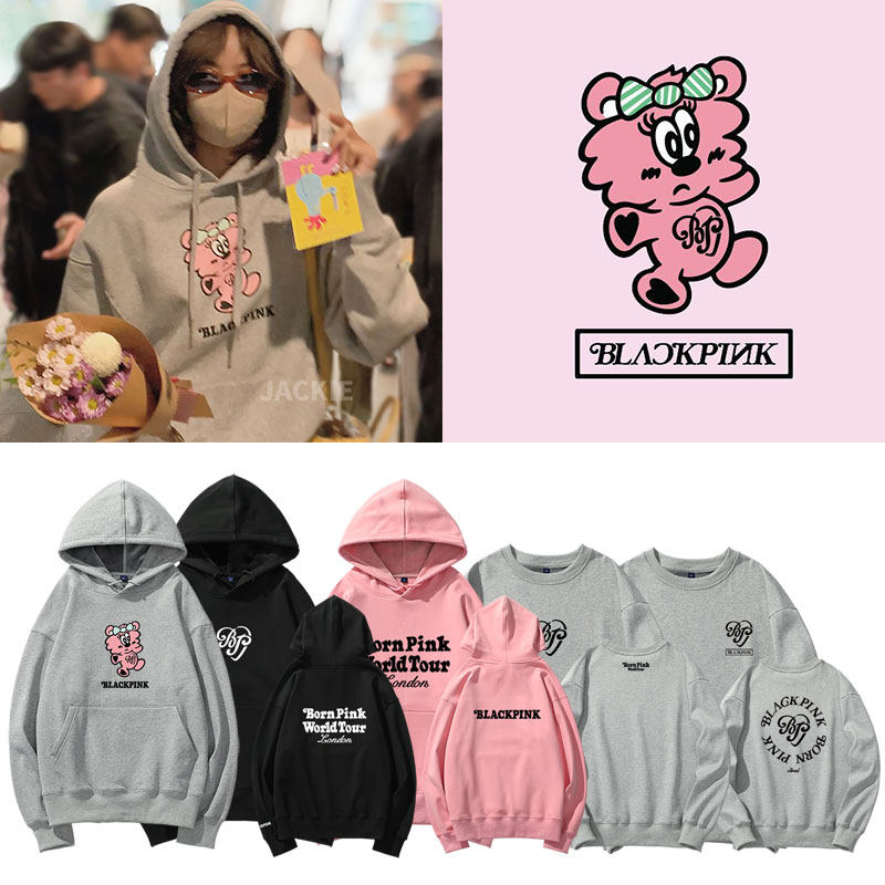 LISA朴彩英金智秀珍妮blackpink BORNPINK伦敦演唱会同款卫衣帽衫