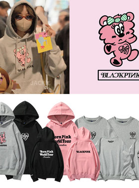 LISA朴彩英金智秀珍妮blackpink BORNPINK伦敦演唱会同款卫衣帽衫