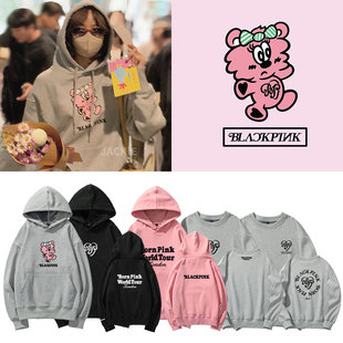 LISA朴彩英金智秀珍妮blackpink BORNPINK伦敦演唱会同款卫衣帽衫