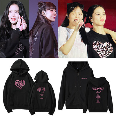 LISA金智秀珍妮朴彩英blackpink BORN PINK演唱会周边同款卫衣服
