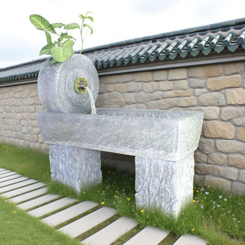 鑫越好中式仿石雕石磨石槽流水